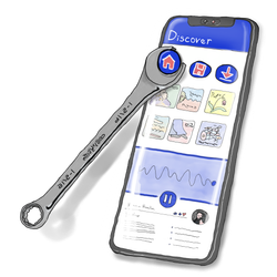 Illustration of mobile application development